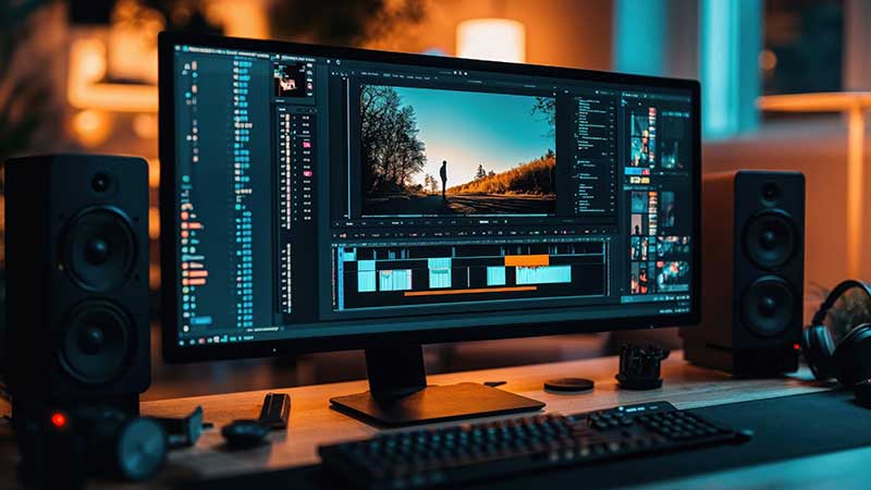 Post-production editing suite